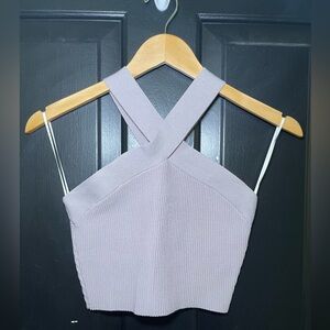Babaton Sculpt Knit Criss Cross Cropped Tank